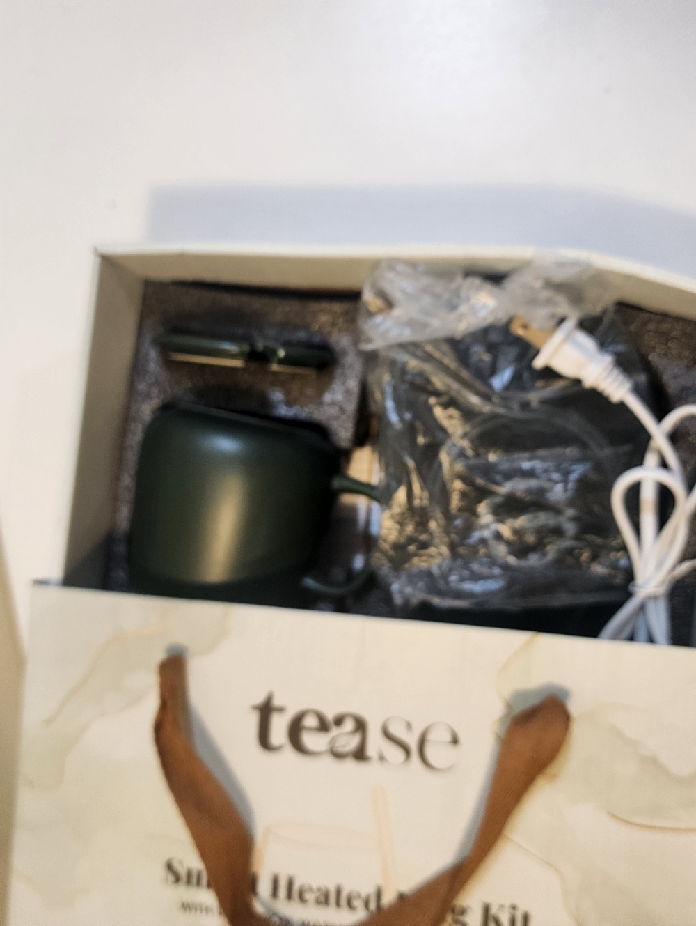 Tease Smart Heated Mug Kit Green With Golden Spoom New Im Box - Picture 8 of 8